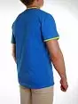 Синяя мужская футболка из нежного материала прямого силуэта с оригинальным принтом Альфа 1895 синий распродажа